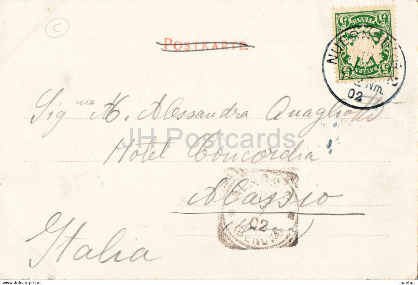 Nürnberg - Nürnberg - Marktplatz u Sebalduskirche - Kirche - 9420 - alte Postkarte - 1902 - Deutschland - gebraucht