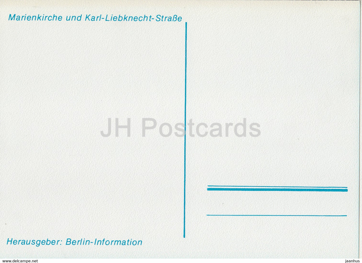 Berlin - Marienkirche und Karl Liebknecht Strasse - printed on thin paper - Germany - unused