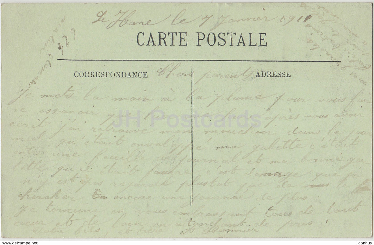 Le Havre - La Nouvelle Jetee par grosse mer - 349 - old postcard - 1918 - France - used