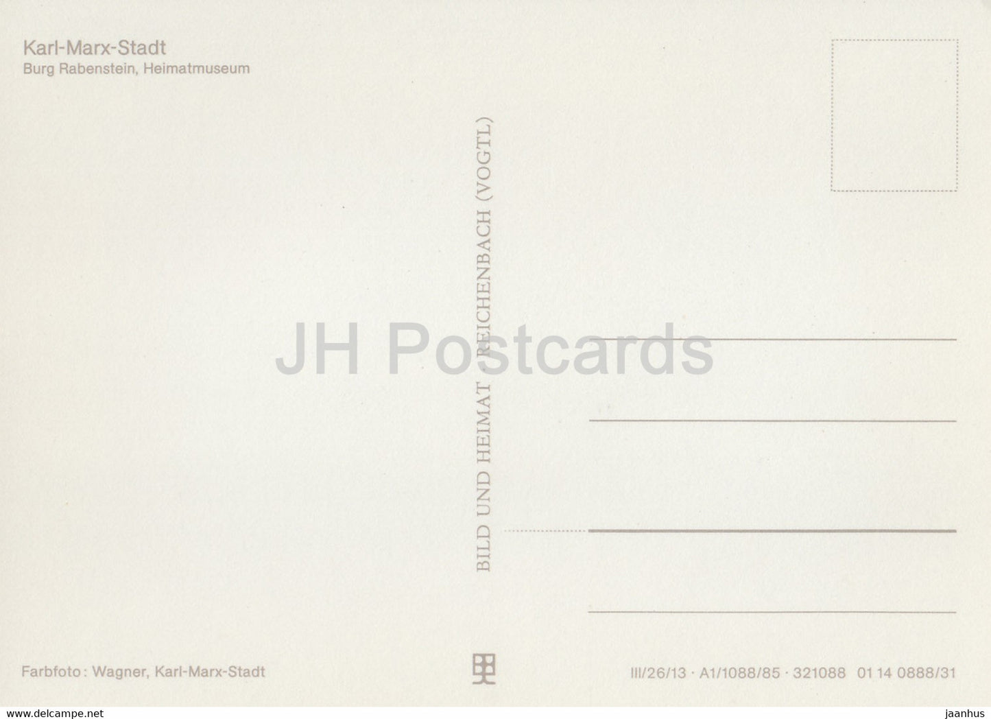 Karl Marx Stadt - Chemnitz - Burgen und Schlosser der Sachsischen Raum - Castles of Saxony - DDR Germany - unused