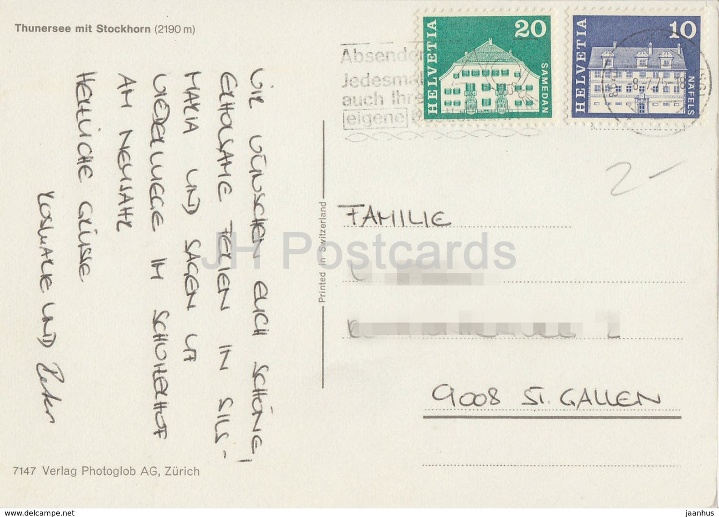 Thunersee mit Stockhorn - MS Blumlisalp - passenger ship - 1975 - Switzerland - used