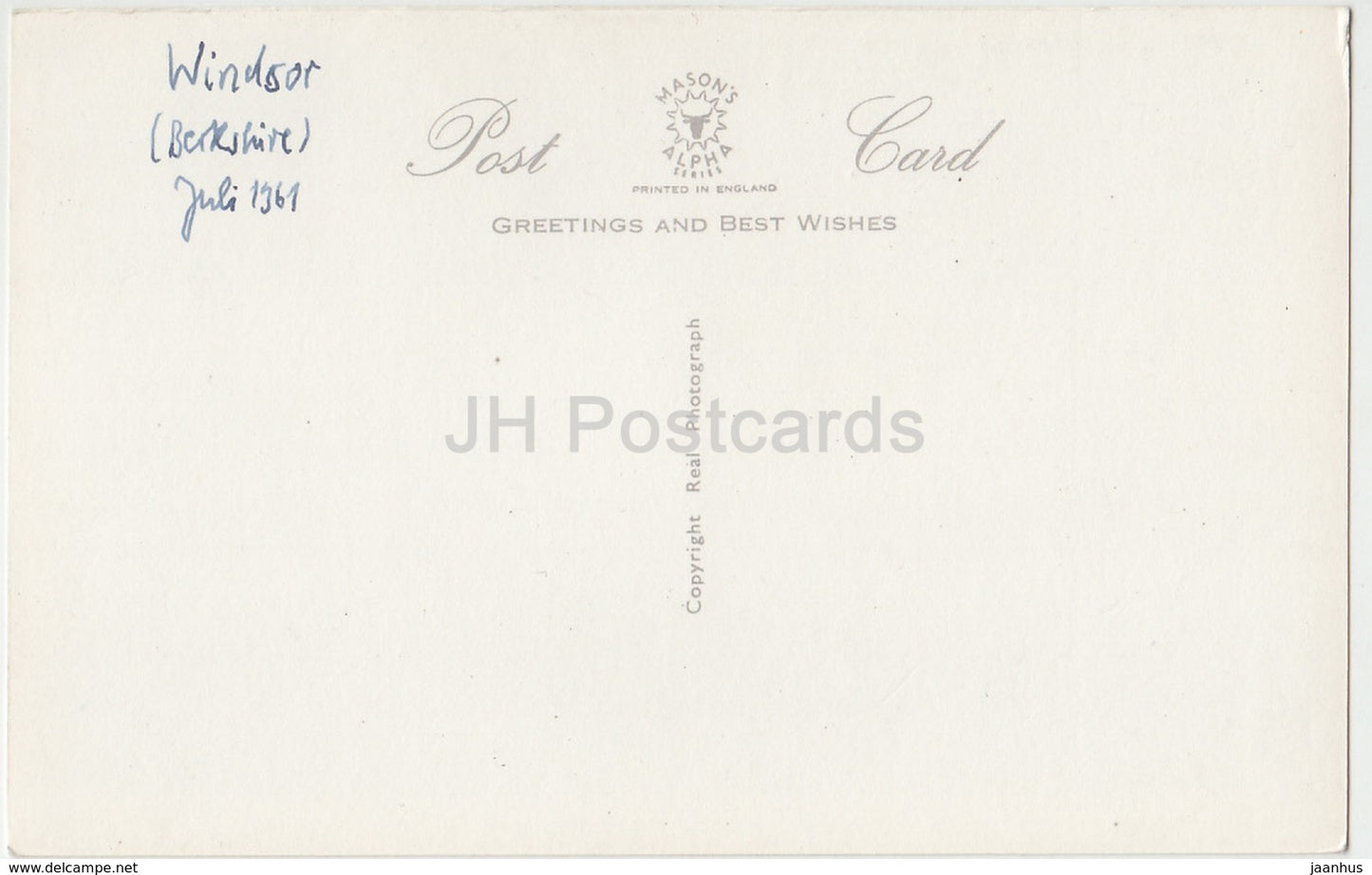 Windsor Great Park - Virginia Water - WN 17 - 1961 - United Kingdom - England - used