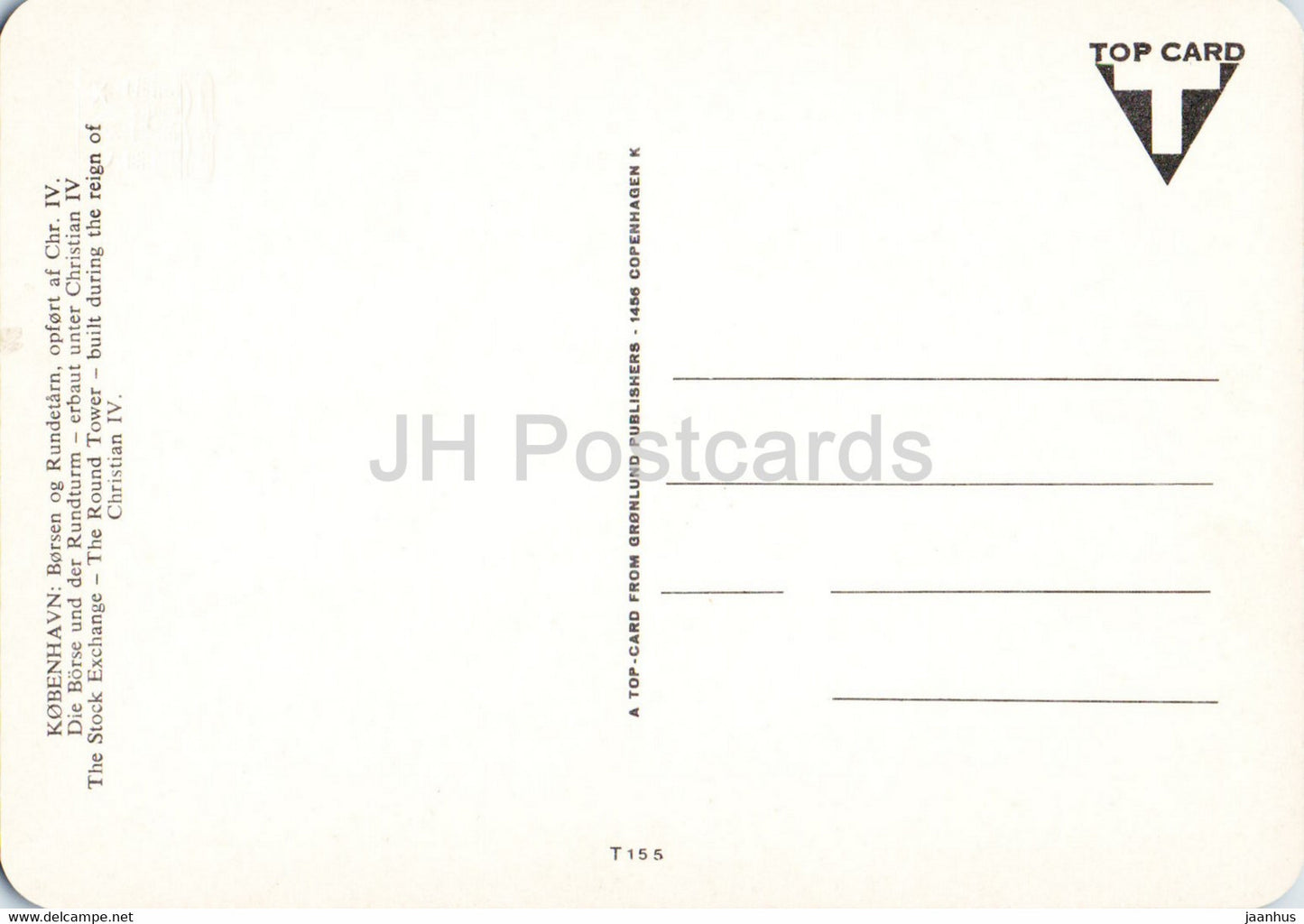 Copenhagen - The Stock Exchange - The Round Tower - Denmark - unused