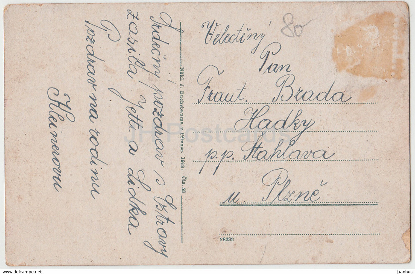 Mor Ostrova - Most s Pol Ostrovou - Brücke - alte Postkarte - 1919 - Tschechische Republik - gebraucht