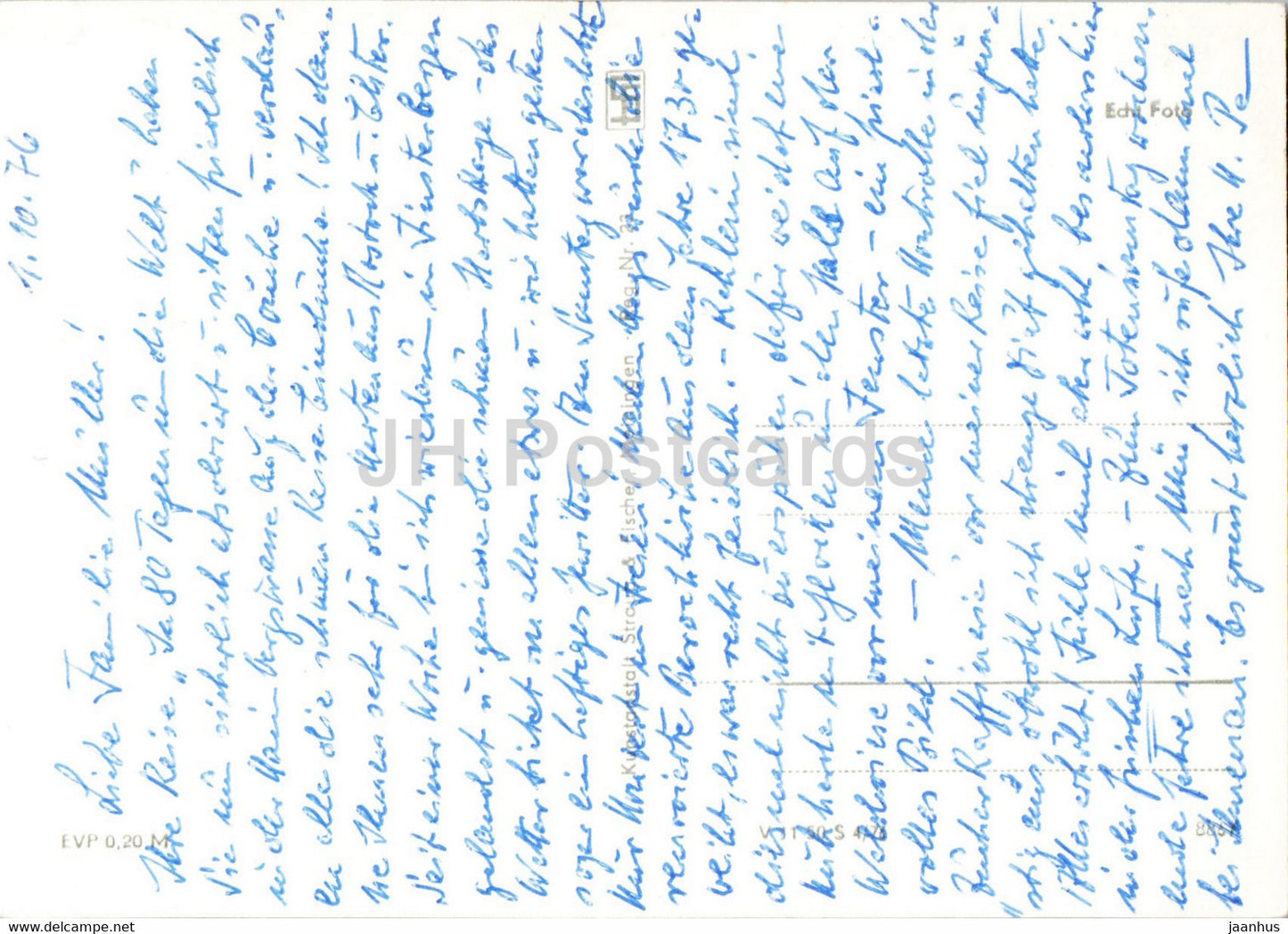 Finsterbergen - Erholungsheim Wilhelm Pieck - Felsenkanzel - Blick von der Blockhutte - 1976 - Germany DDR - used