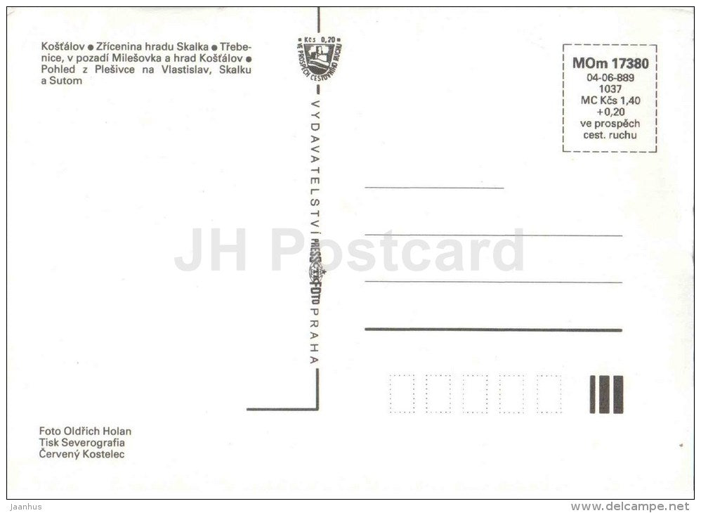 Trebenicko - Kostalov - Trebenice - Czechoslovakia - Czech Republic - unused - JH Postcards