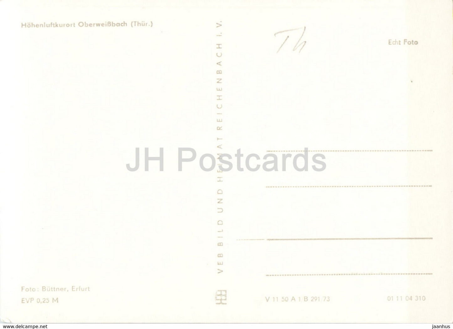Hohenluftkurort Oberweissbach - Thur Wald - 2 - old postcard - Germany DDR - unused