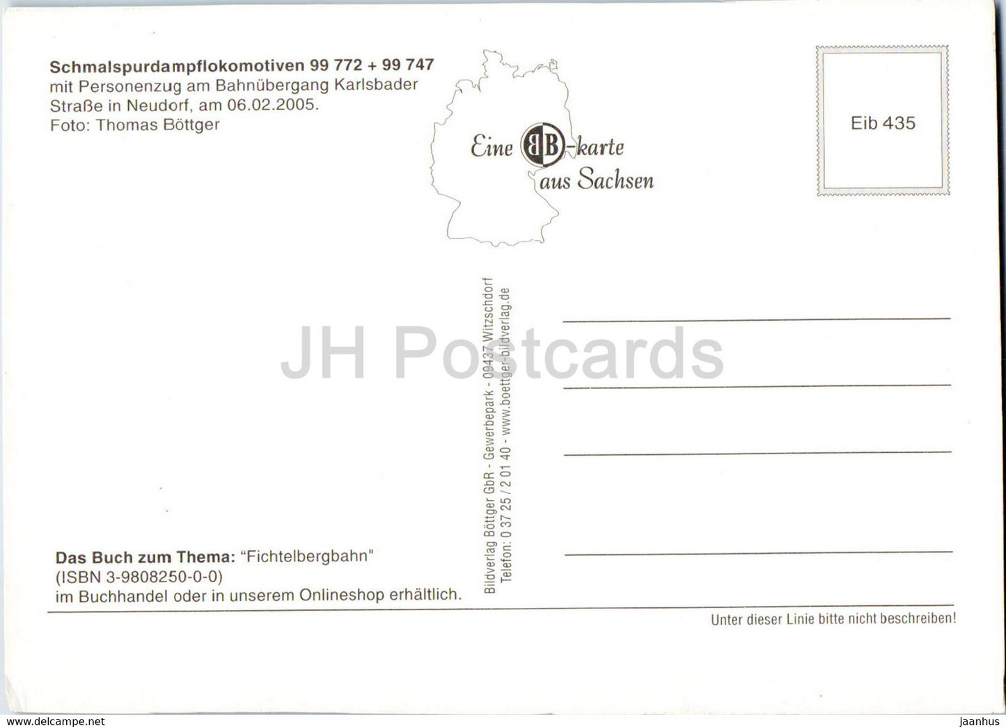 Schmalspurdampflokomotiven 99772 99747 - Neudorf - train - railway - locomotive - Germany - unused