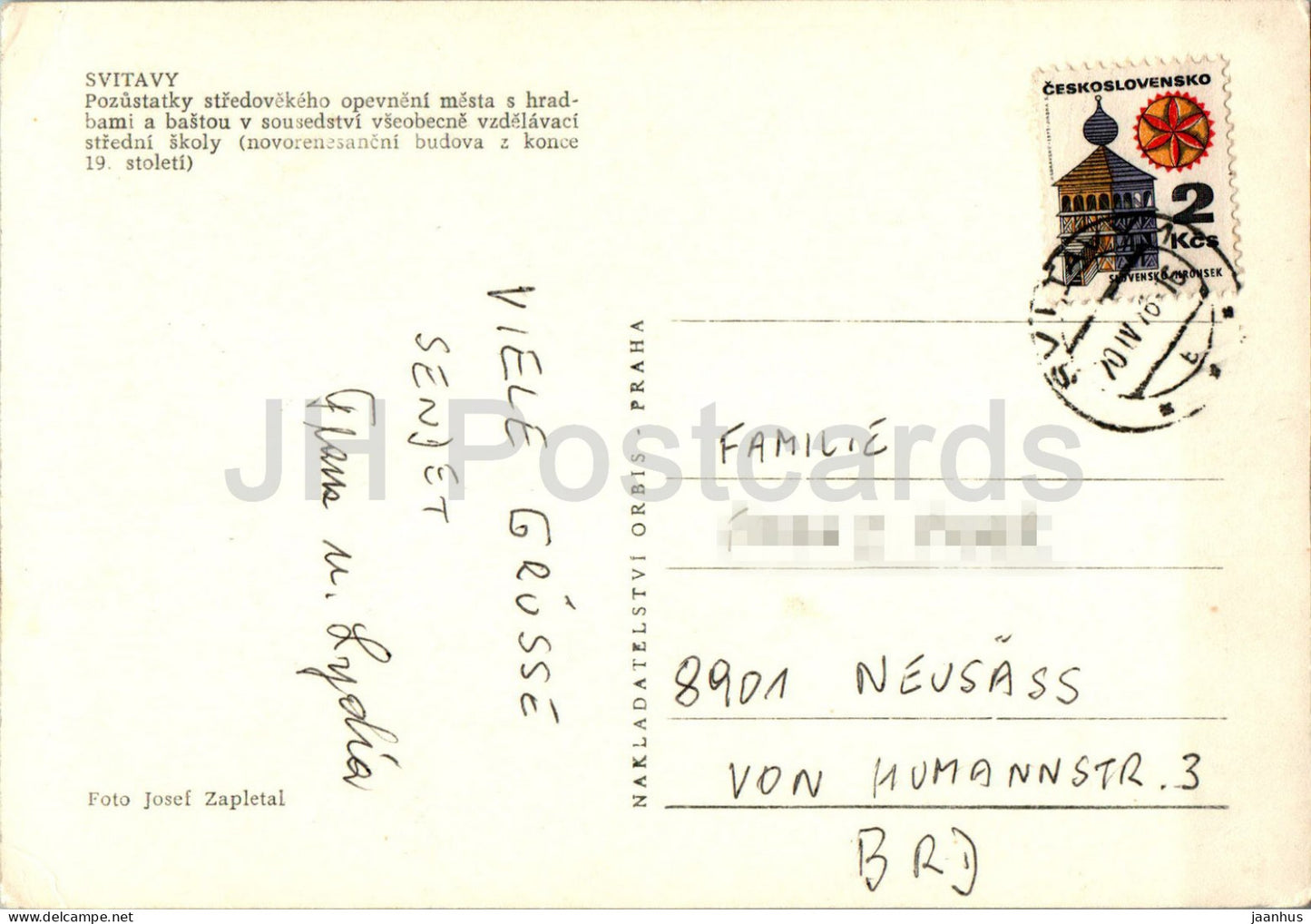 Svitavy - neighborhood of general education secondary schools - 1976 - Czech Repubic - Czechoslovakia - used