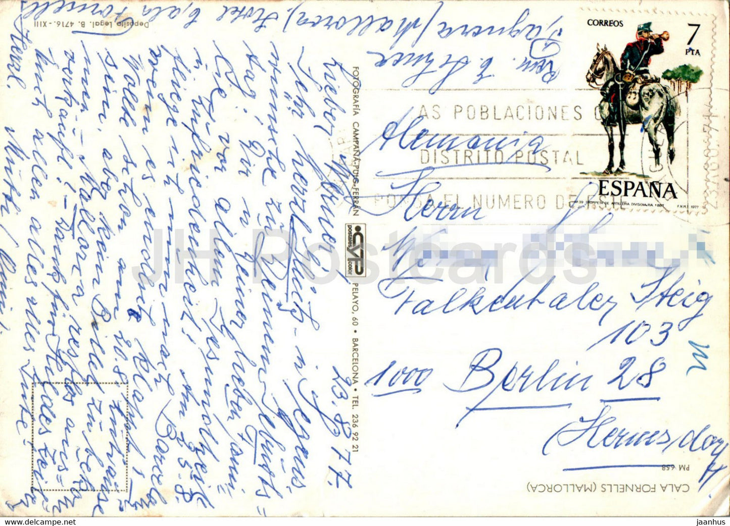 Cala Fornells - Mallorca - 658 - 1977 - Spain - used