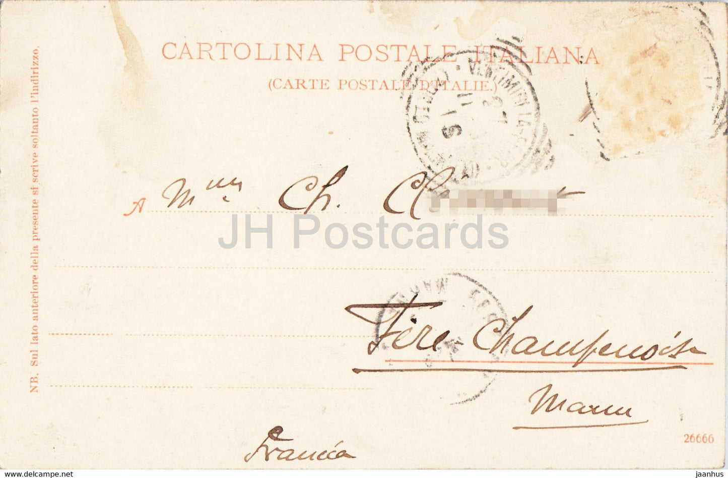 Vintimille - Balzi Rossi - Mentone visto riserva del Restaurant des Grottes - carte postale ancienne - Italie - utilisé