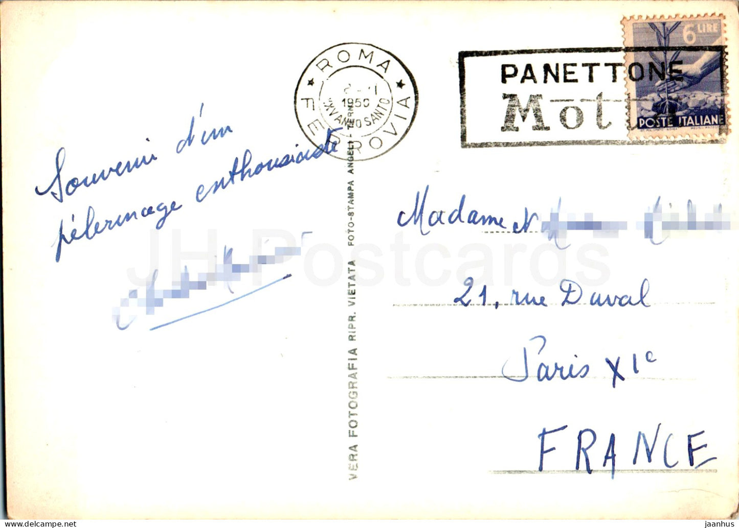 Roma - Rome - Basilica di S Pietro - cathedral - 29 - old postcard - 1950 - Italy - used