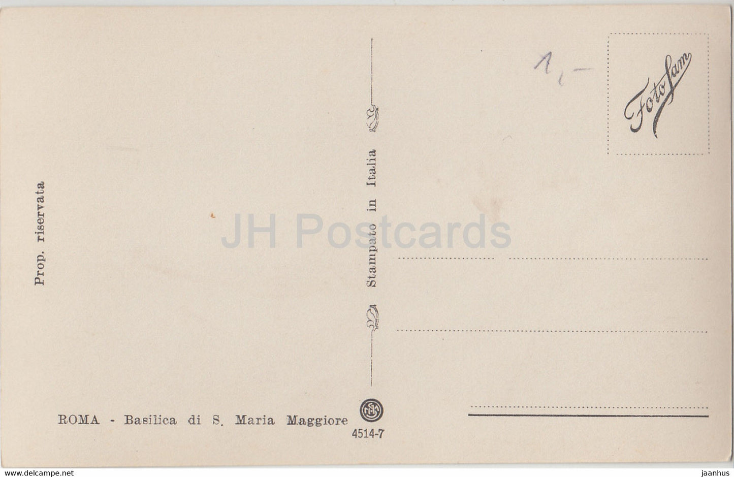 Roma - Rome - Basilica di S Maria Maggiore - tram - old postcard - Italy - unused