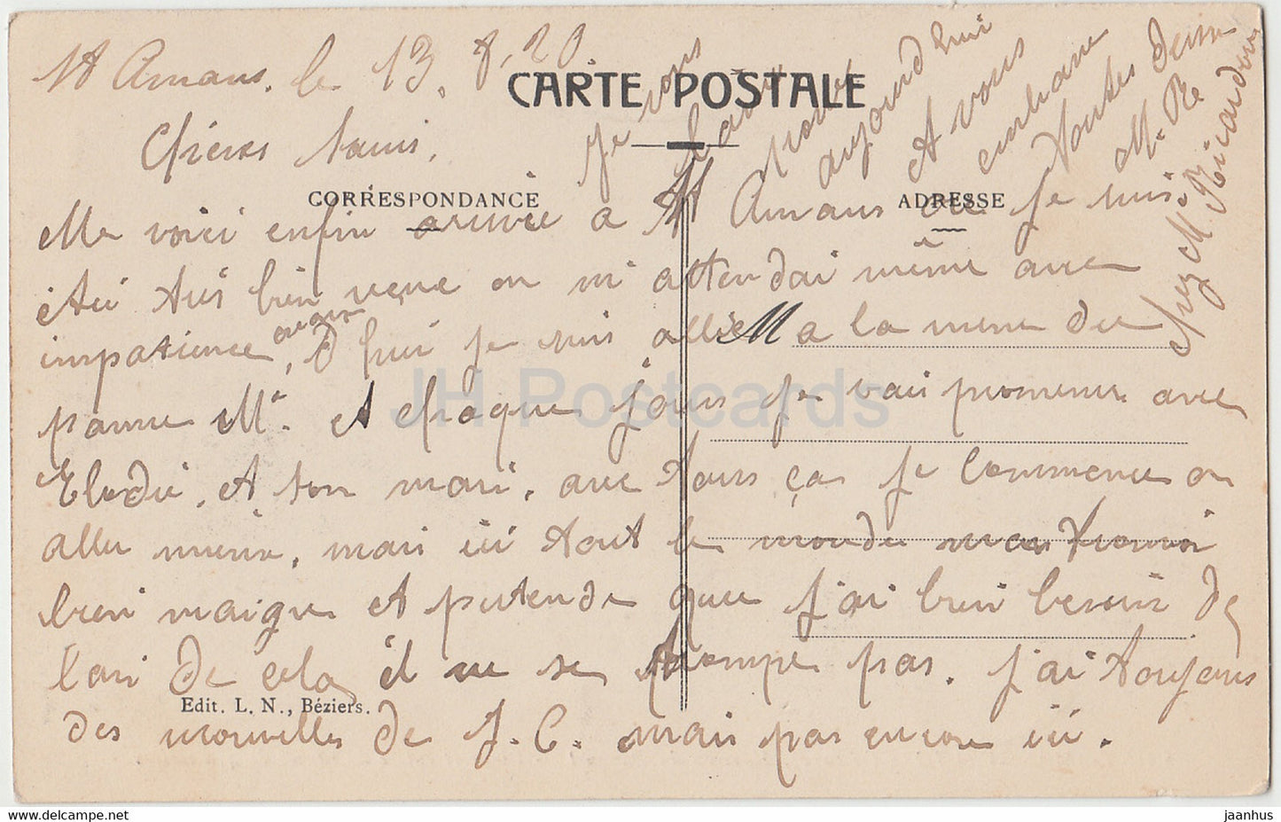 Saint Amans Valtoret - Hameau du Banquet - Digue et entree du tunnel de 450 Meter - alte Postkarte - 1920 - Frankreich - gebraucht