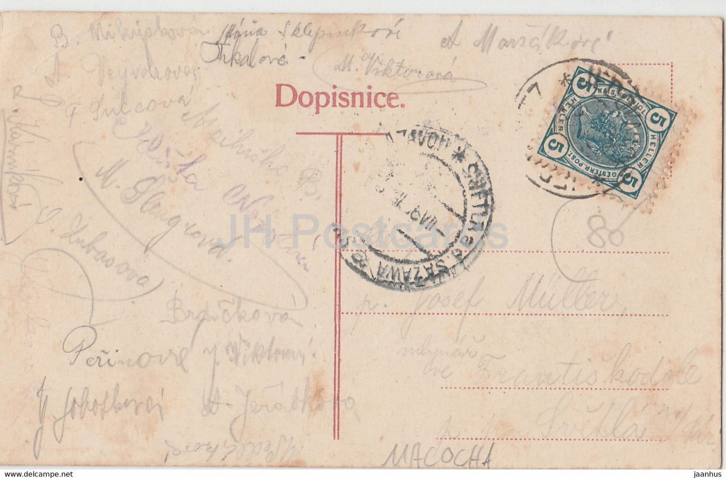 Moravske Svycarsko - Macocha - alte Postkarte - 1906 - Tschechische Republik - gebraucht