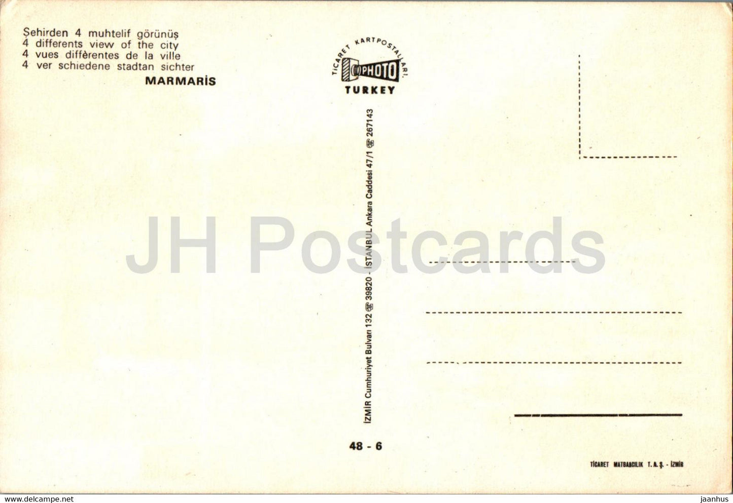Marmaris - 4 different views of the city - boat - multiview - 48-6 - Turkey - unused