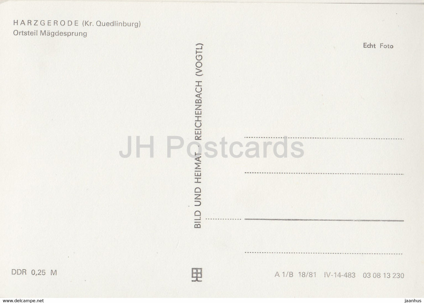 Magdesprung - Ostharz - Harzgerode - Allemagne DDR - inutilisé