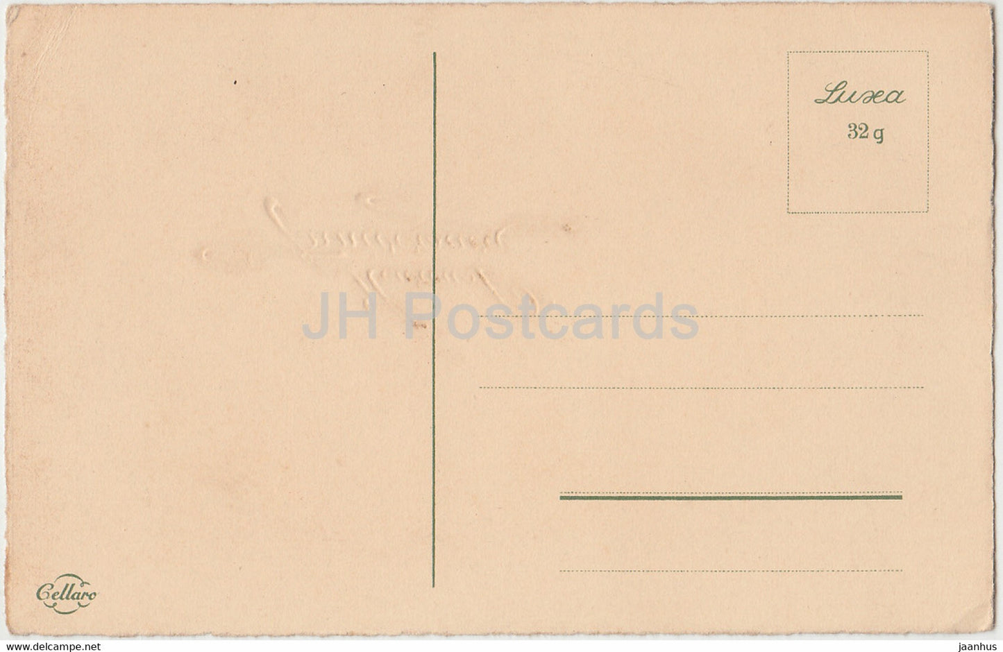 Birthday Greeting Card - Heurese Anniversaire - blue flowers - Cellaro - illustration - old postcard - France - unused