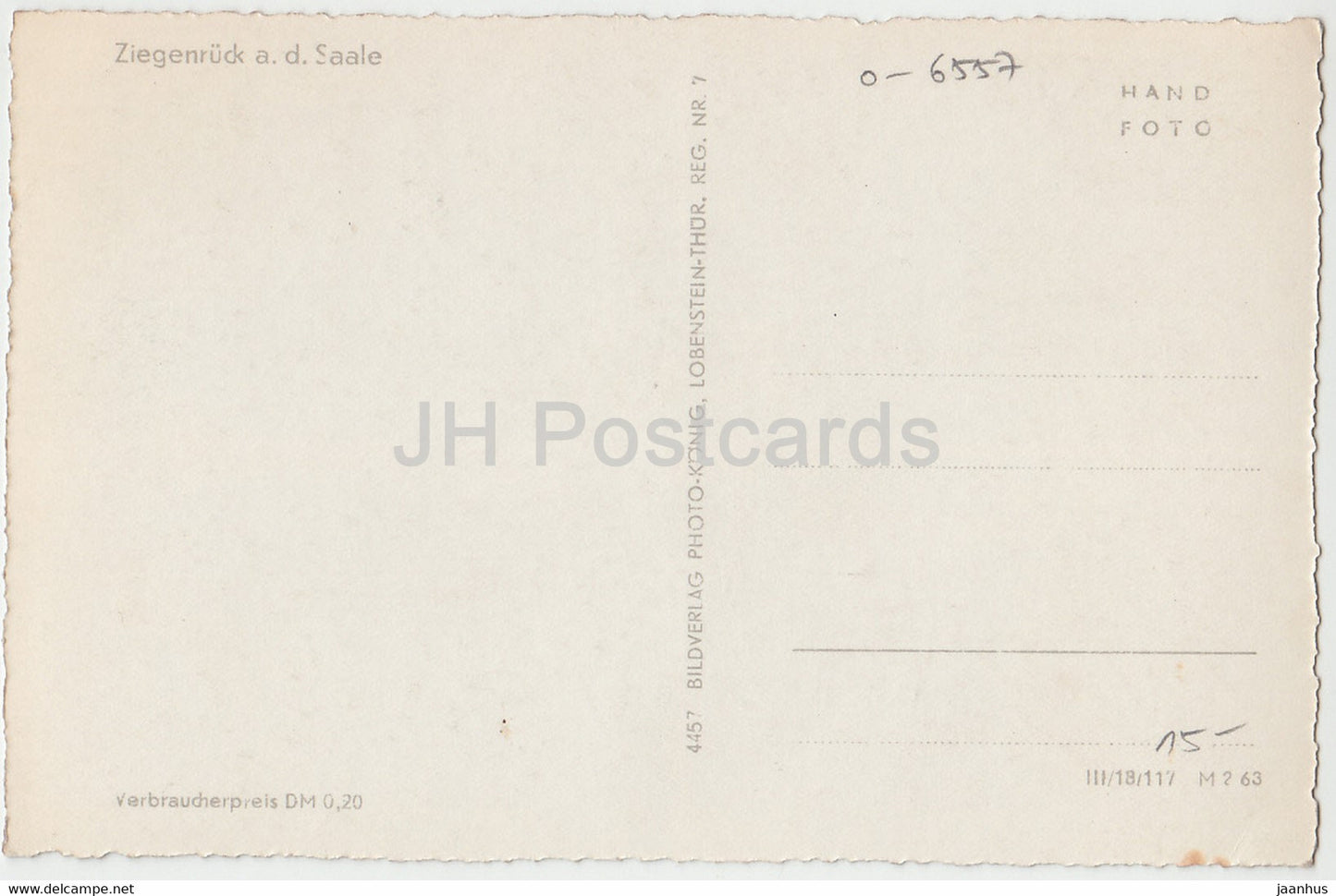 Ziegenrück ad Saale - 7 - Deutschland DDR - unbenutzt