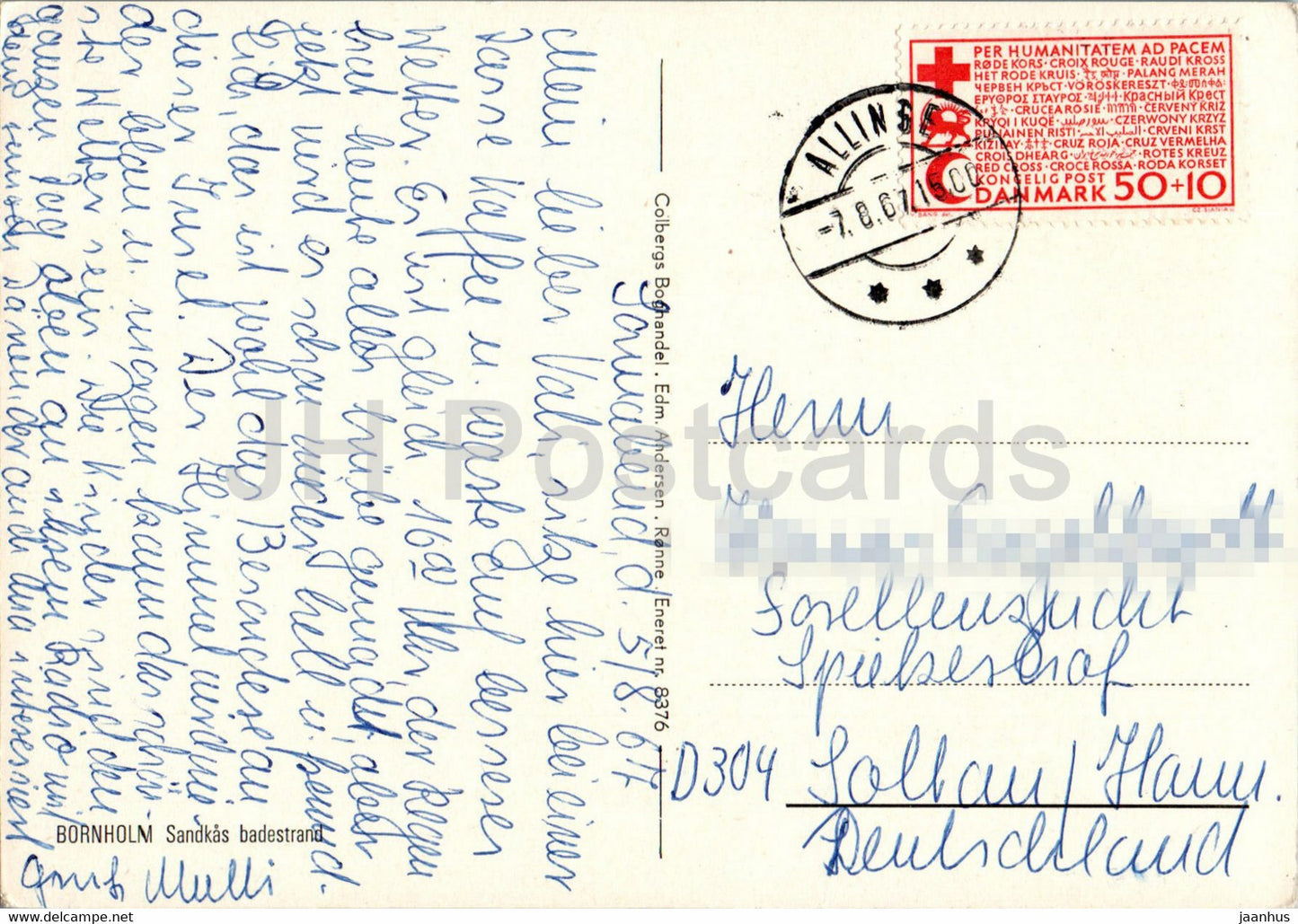 Bornholm - Sandkas badestrand - beach - 8376 - 1967 - Denmark - used
