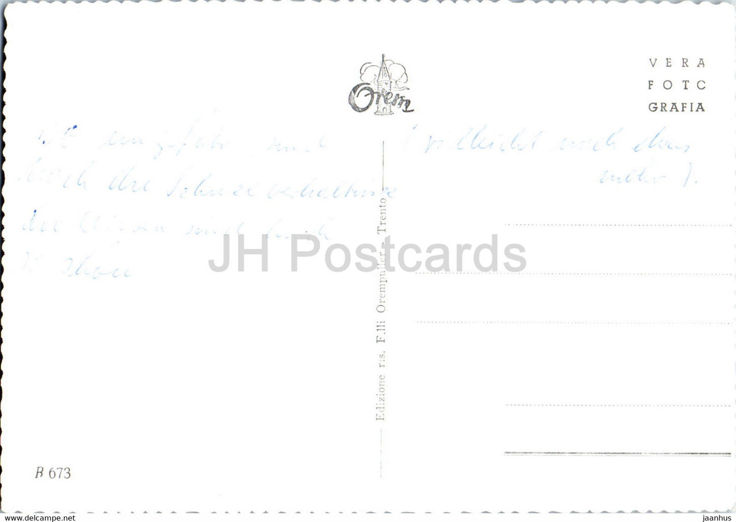 Campitello - Dolomiti Panorama - alte Postkarte - 1958 - Italien - gebraucht