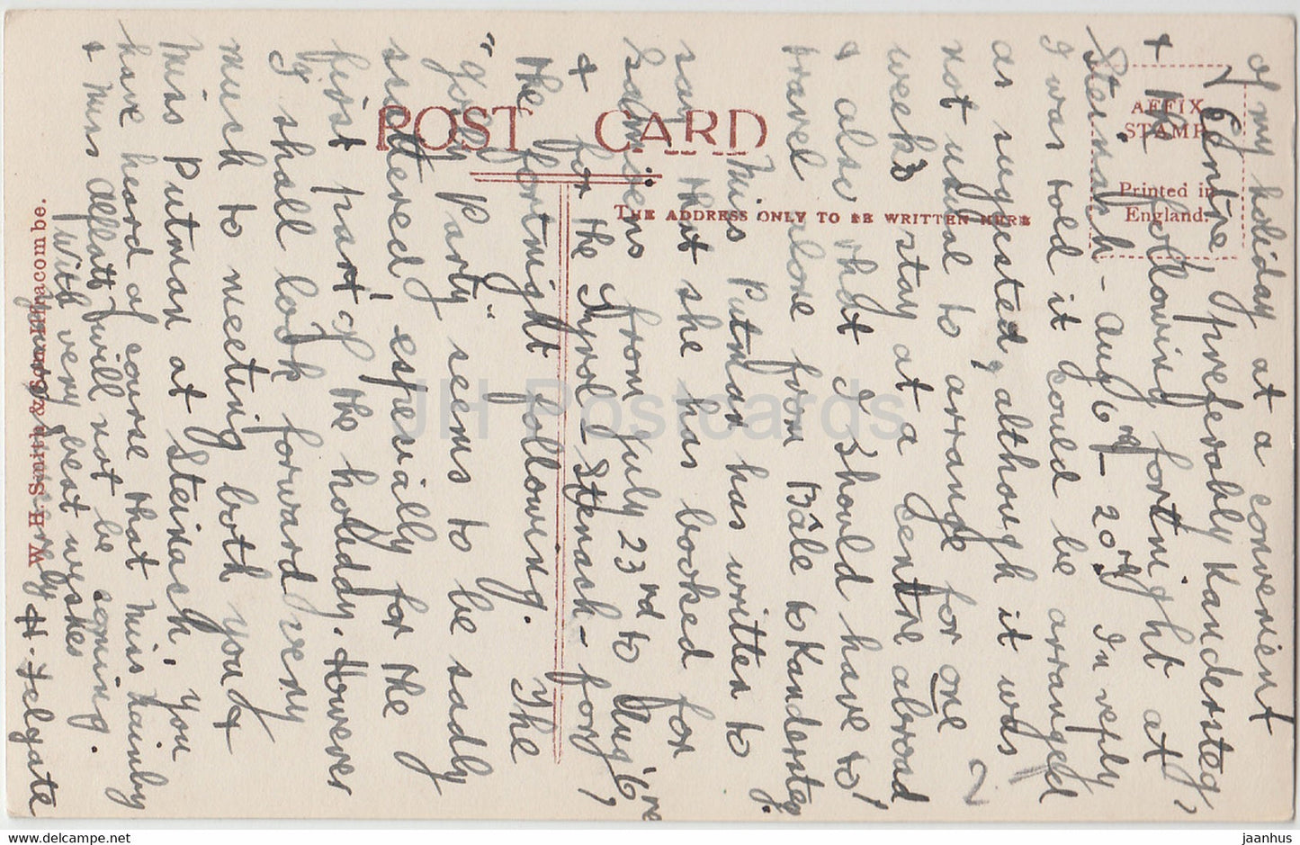 Lynmouth - Falls at Watersmeet - old postcard - England - United Kingdom - used