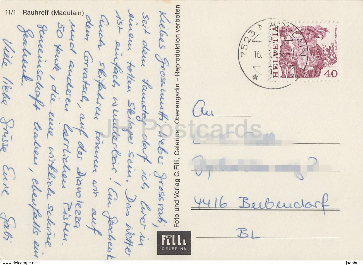 Rauhreif - Madulain - Switzerland - used