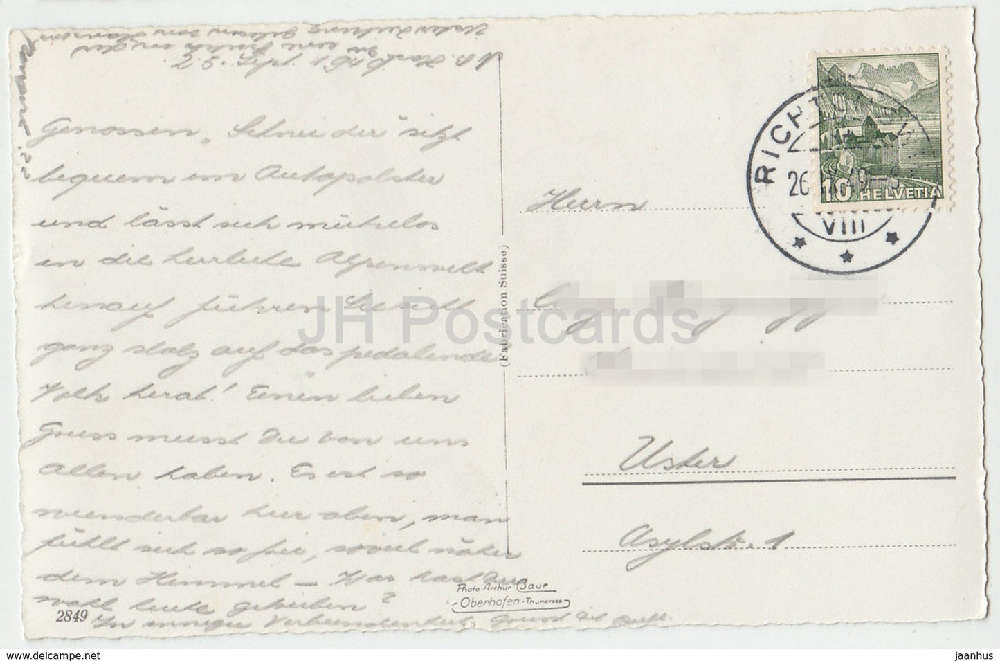 Sustenstrasse - Steingletscher Gwachtenhorn Thierberge - 2849 - Schweiz - 1949 - gebraucht