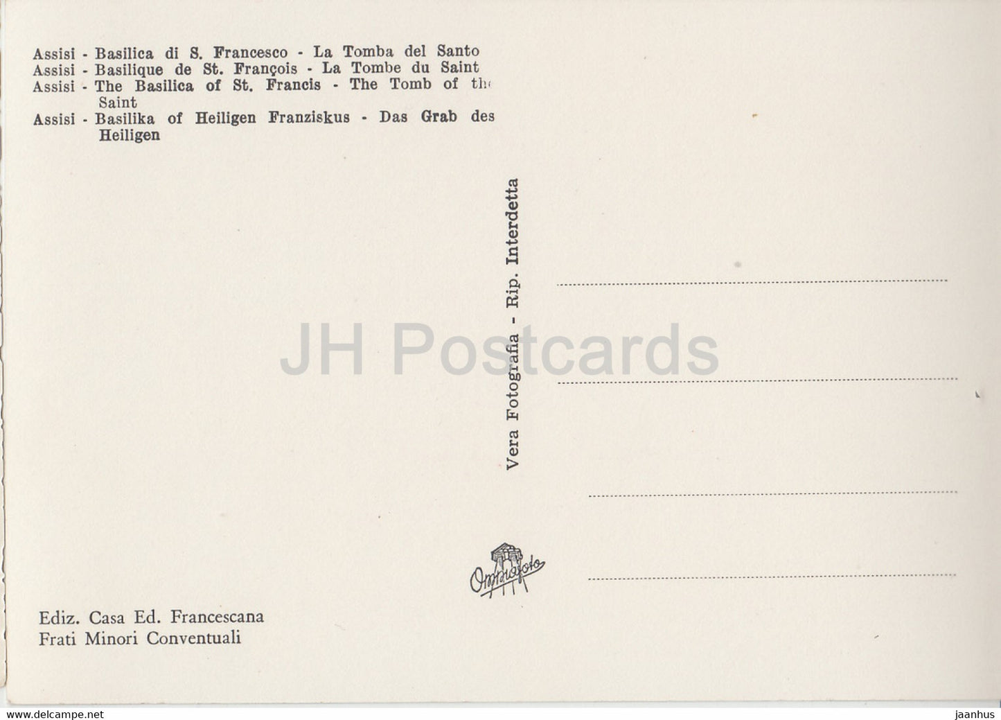 Assisi - Basilica di S Francesco - La Tomba del Santo - The Tomb of the Saint - Italy - unused