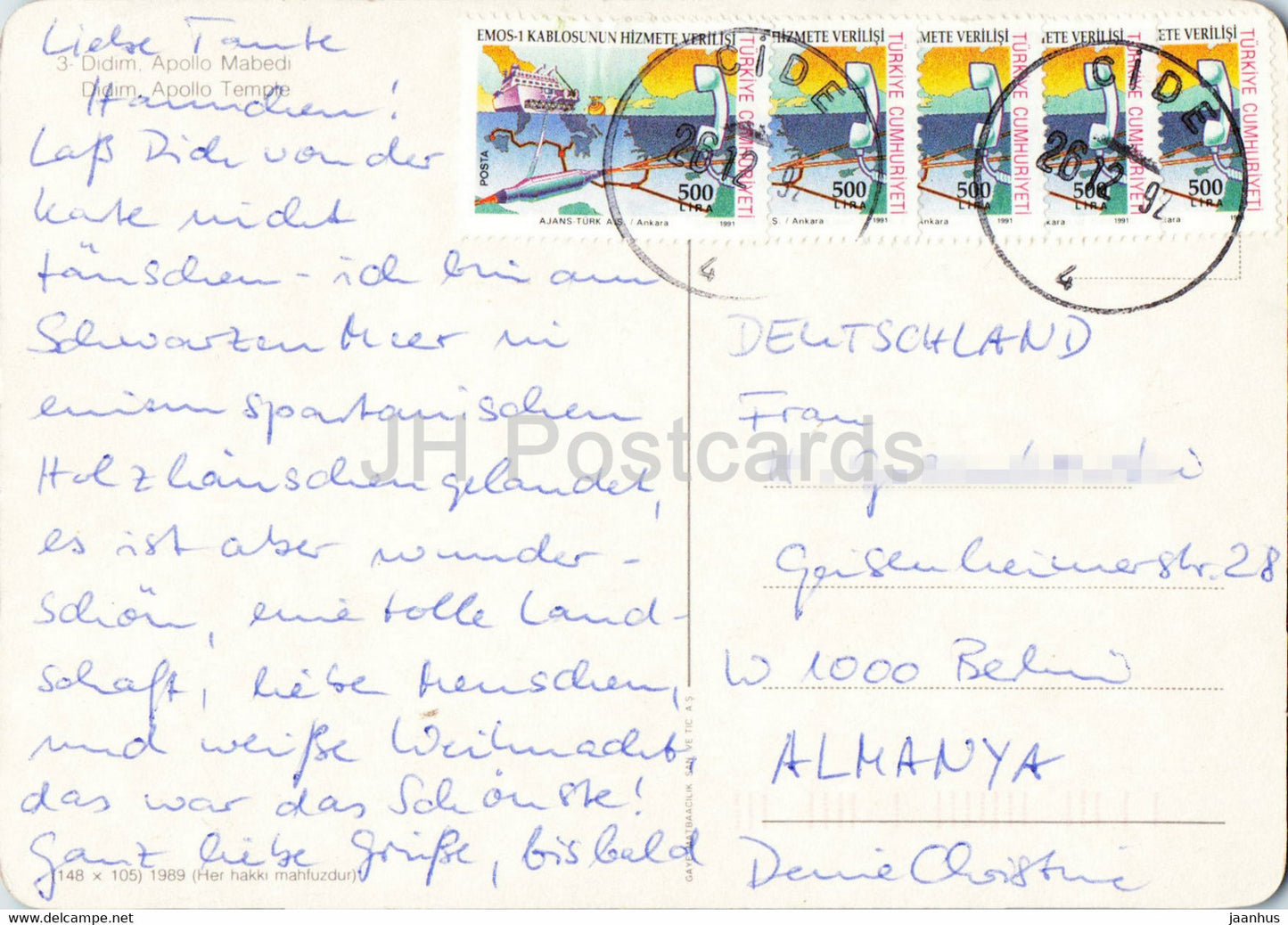 Didim - Temple d'Apollon - monde antique - 1992 - Turquie - utilisé