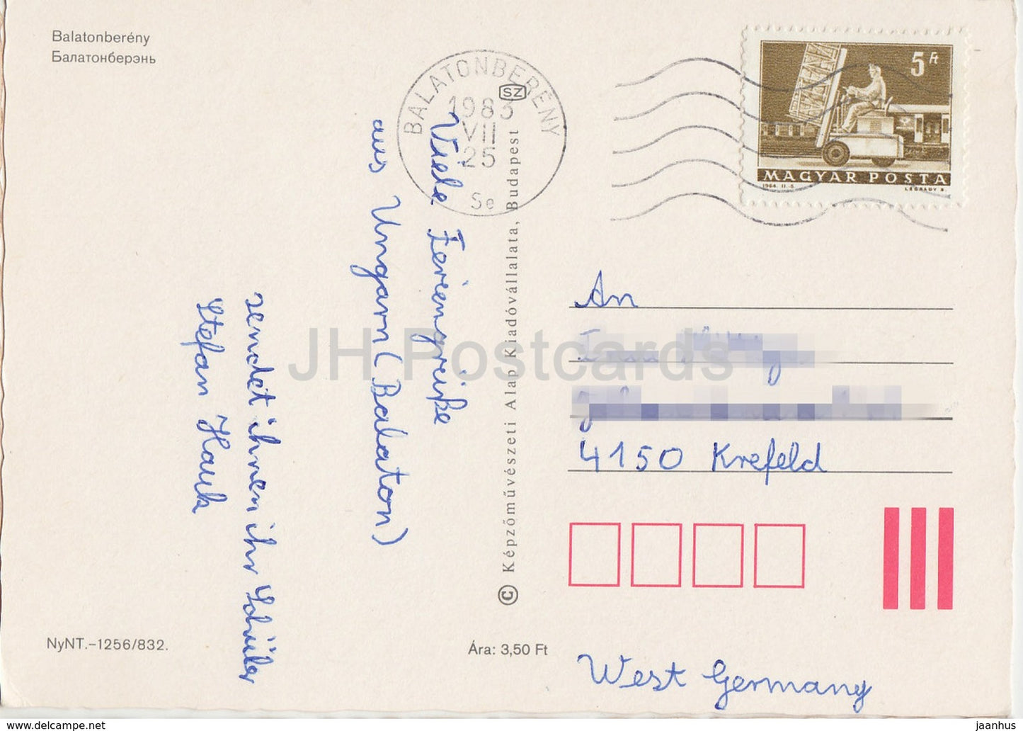 Balaton - Balatonbereny - pub - sailing boat - hotel - multiview - 1983 - Hungary - used