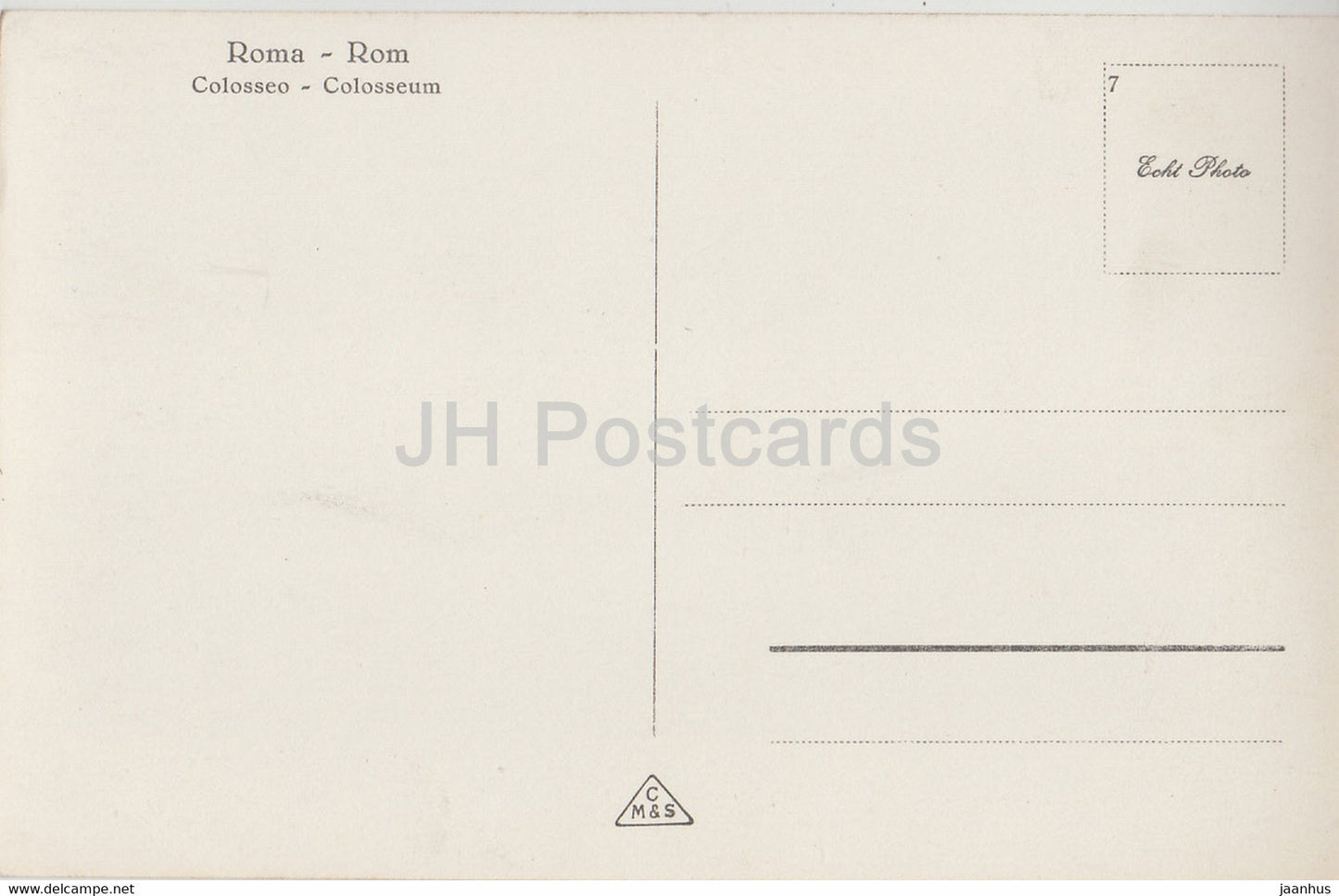 Roma - Rome - Colosseum - 893 - old postcard - Italy - unused