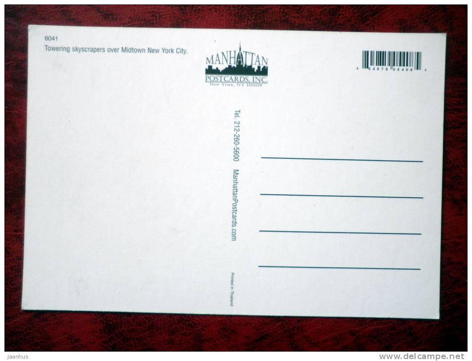 New York Skyscrapers - USA - unused - JH Postcards