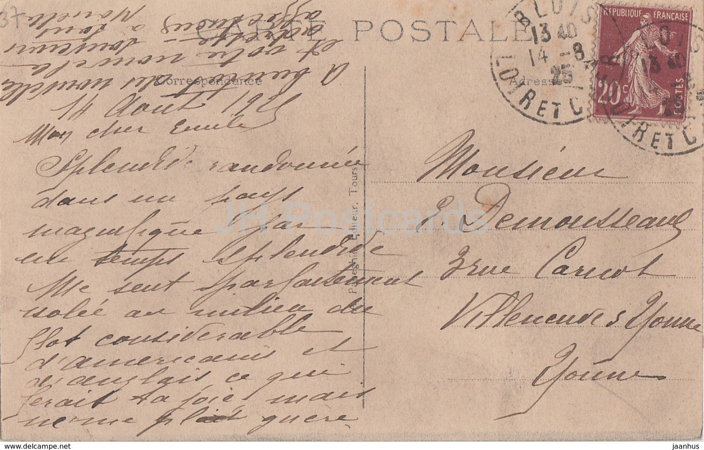 Amboise - Le Chateau - Aile Louis XII - castle - 14 - old postcard - 1925 - France - used