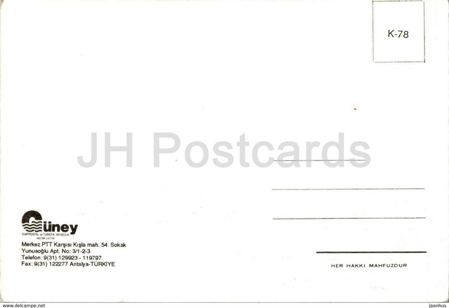 Side - Antalya - Turkey - unused