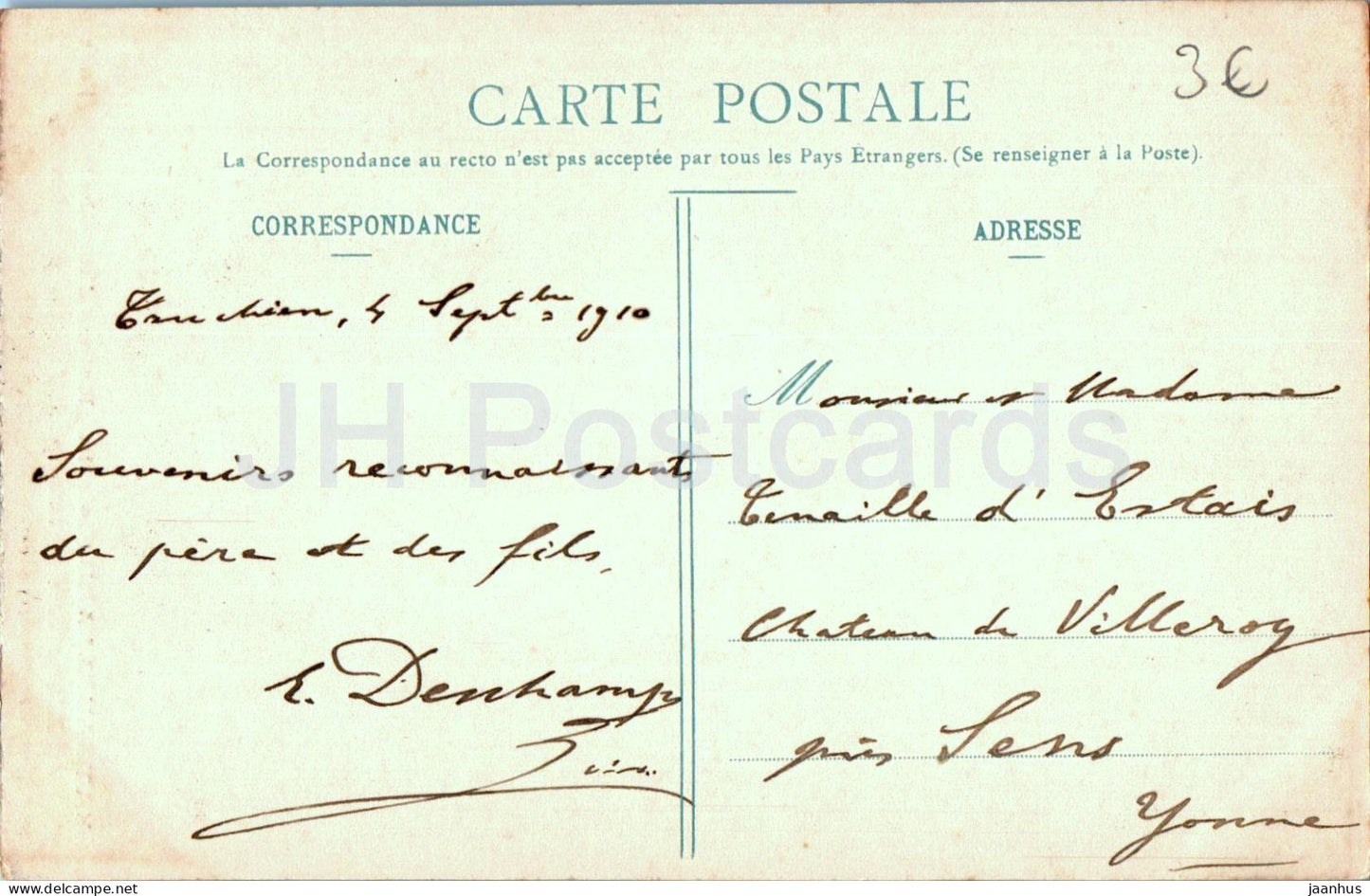 Chateau Renard - Chateaurenard - Ruines d'un Chateau Fort - L'Eglise paroissiale - carte postale ancienne - 1910 - France - utilisé