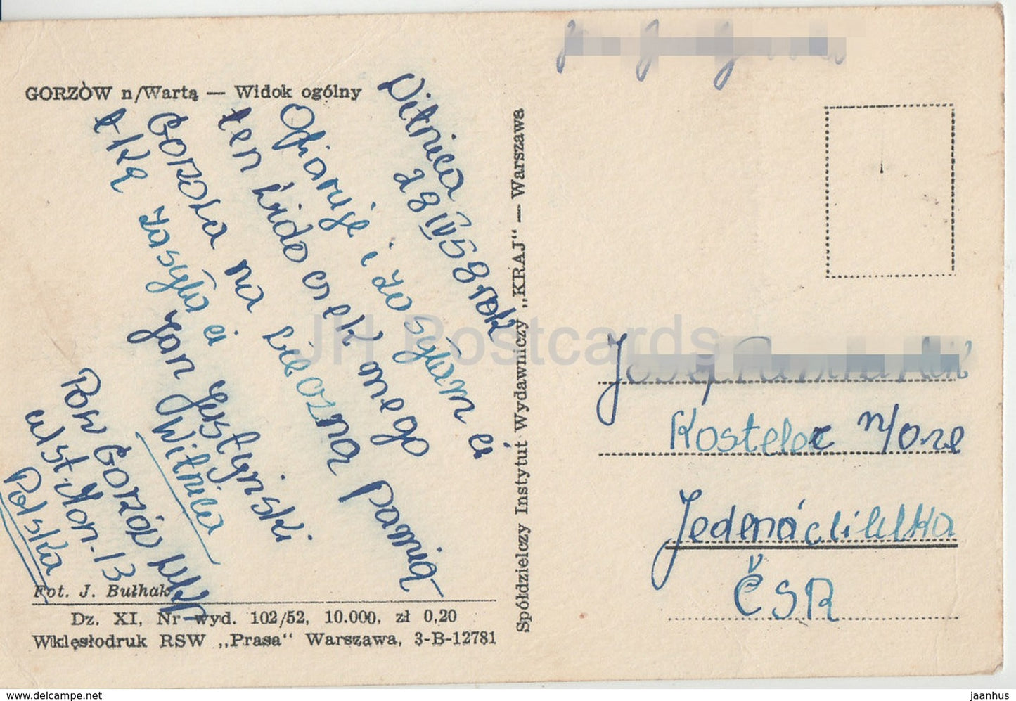 Gorzow n Warta - Widok ogolny - general view - old postcard - Poland - used