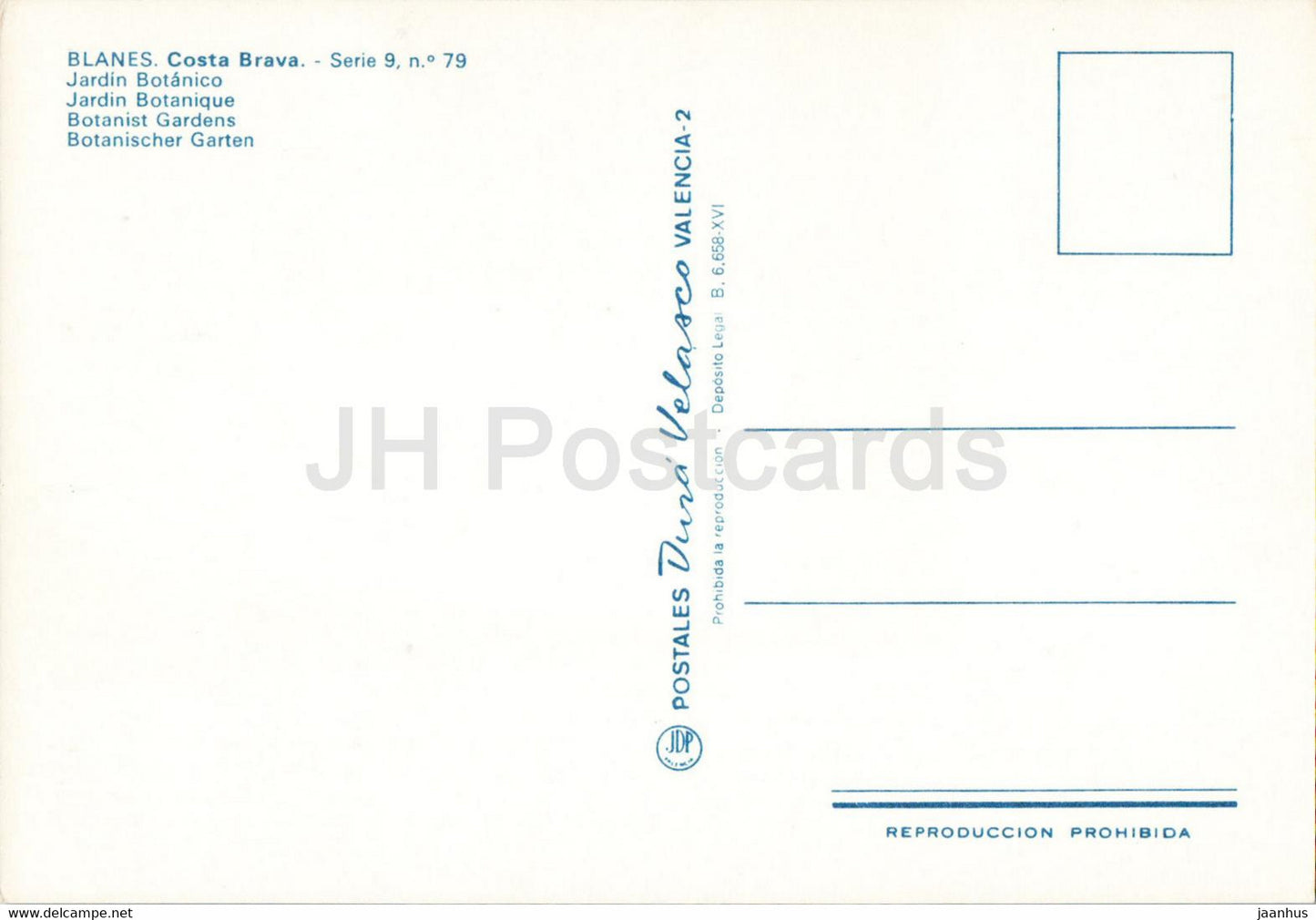 Blanes - Costa Brava - Jardin Botanico - Botanical Garden - 79 - Spain - unused