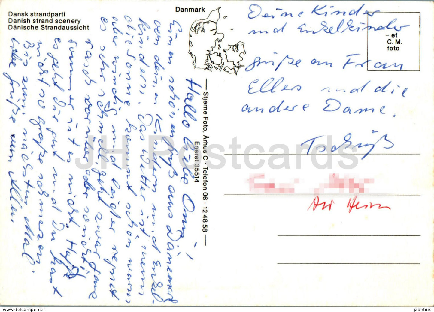 Dansk strandparti - Paysage de rive danoise - bateau - Danemark - utilisé