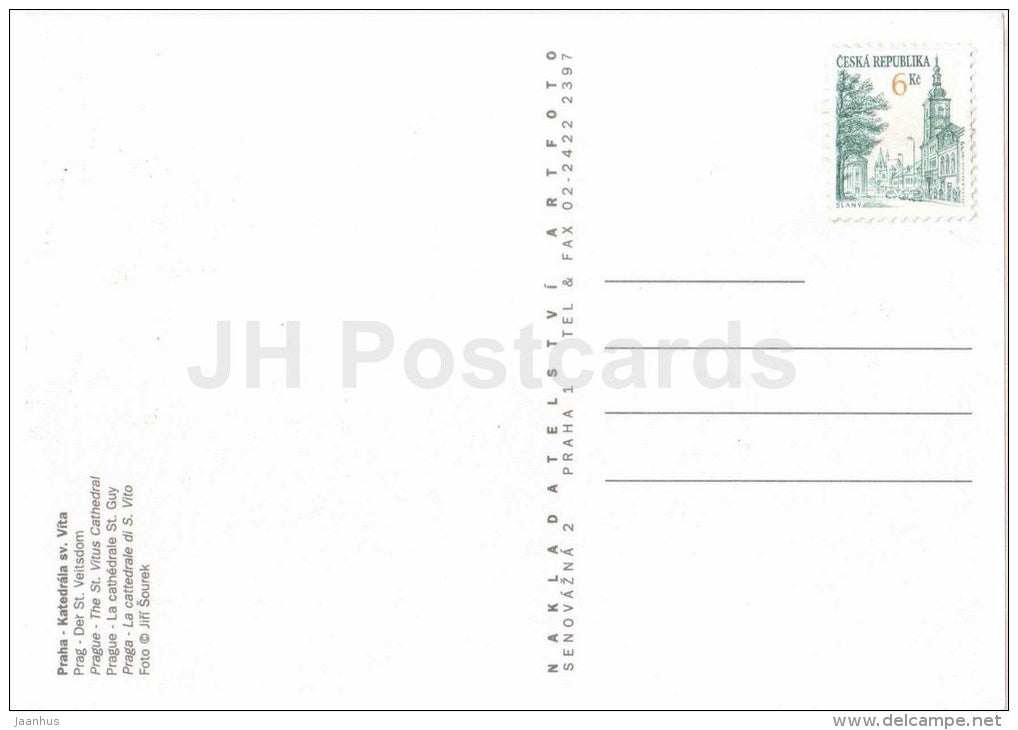 Praha - Prague - St. Vitus Cathedral - Czech Republic - unused - JH Postcards
