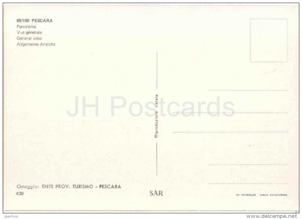 panorama - Pescara - 65100 - 439 - Italia - Italy - unused - JH Postcards