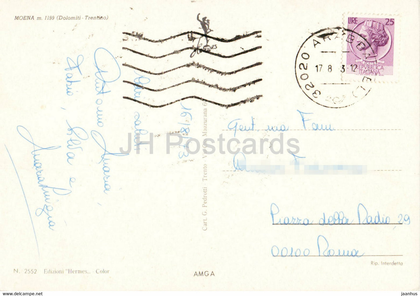 Moena 1199 m - Dolomiti Trentino - 1973 - Italy - used