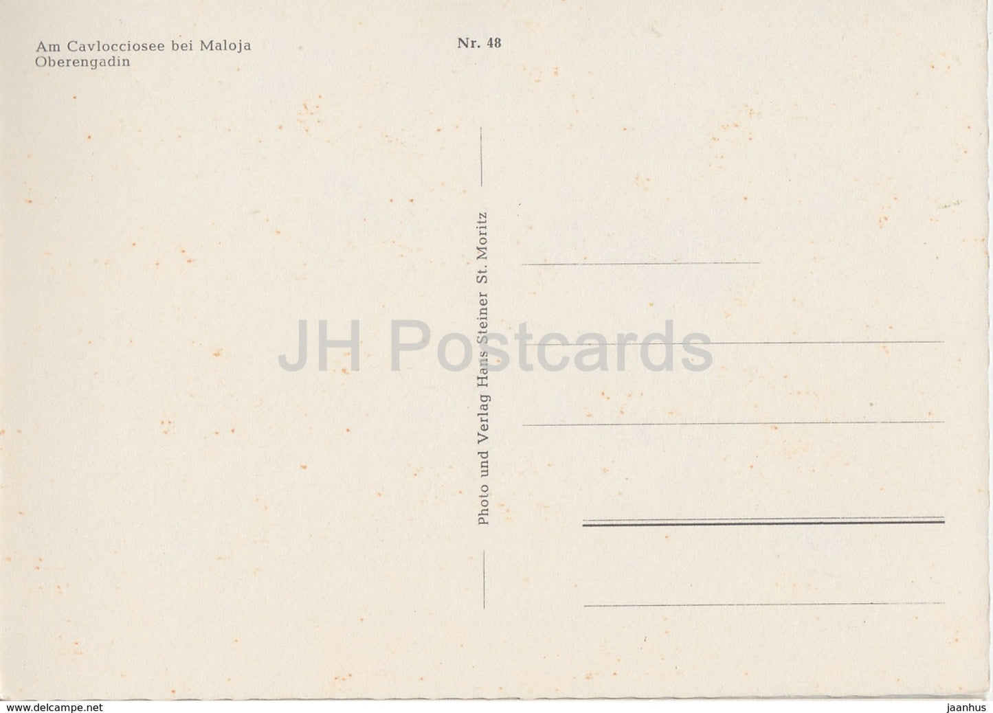Am Cavlocciosee bei Maloja - Oberengadin - 48 - Switzerland - unused