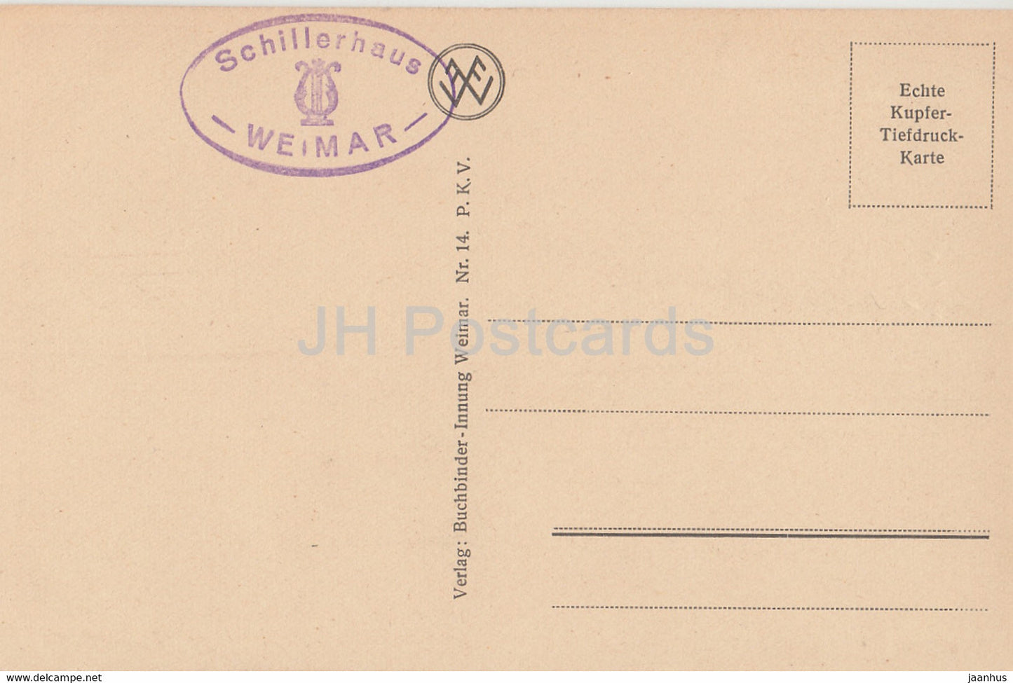 Weimar - Schillerhaus - 14 - old postcard - Germany - unused