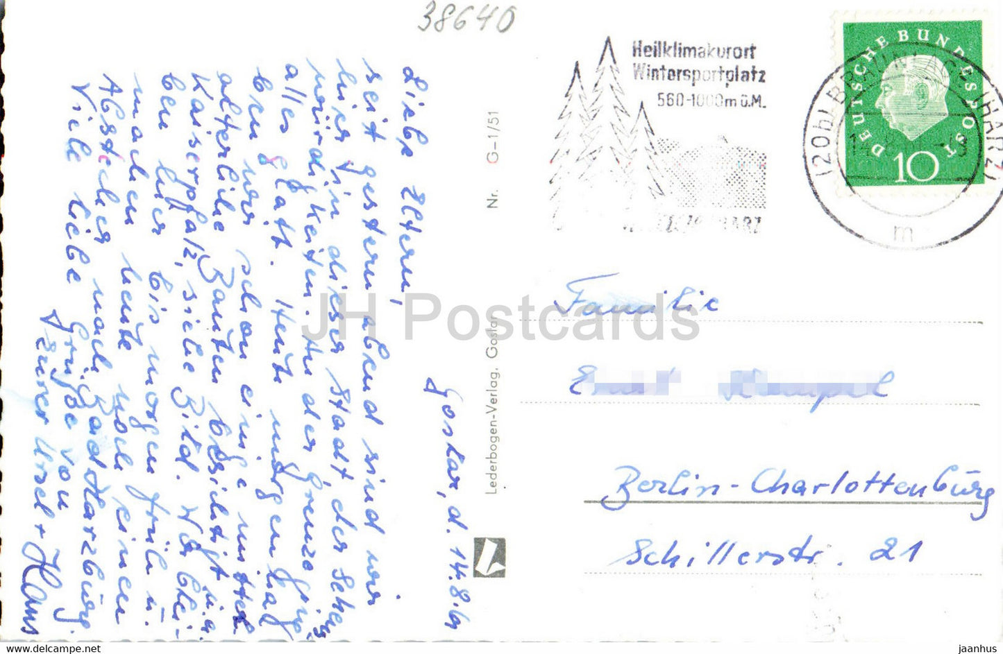 Goslar - Harz - Kaiserpfalz - Hotel Kaiser Worth - Brusttuch - Breites Tor - 1961 - Allemagne - occasion