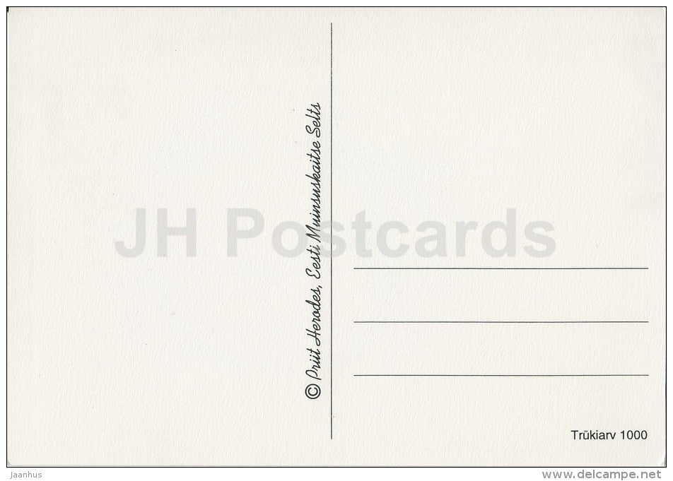 illustration by P. Herodes - President of Estonia Konstantin Pats - Estonia - unused - JH Postcards