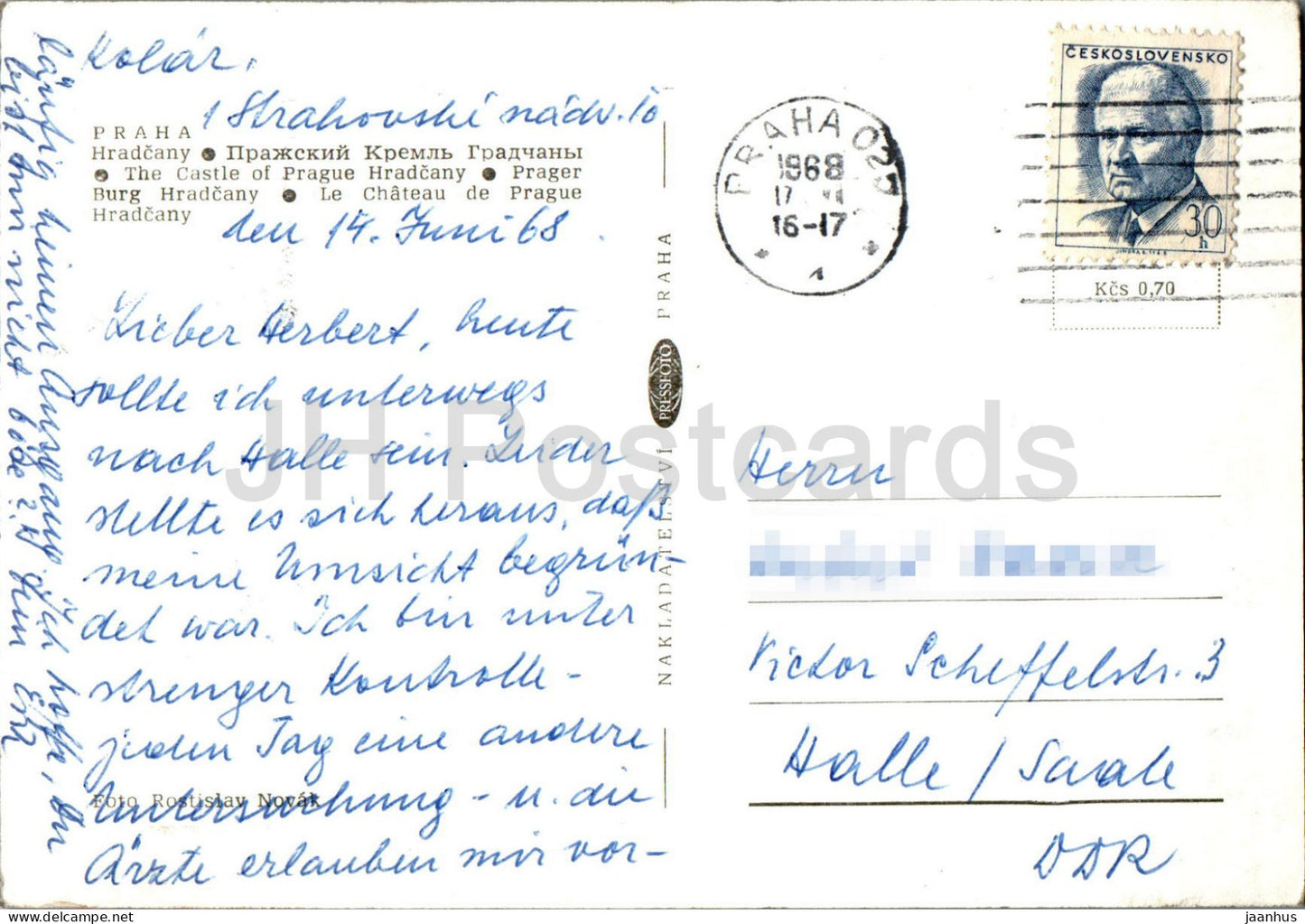 Praha - Prague - Le Château de Prague Hradcany - 1968 - République Tchèque - Tchécoslovaquie - occasion