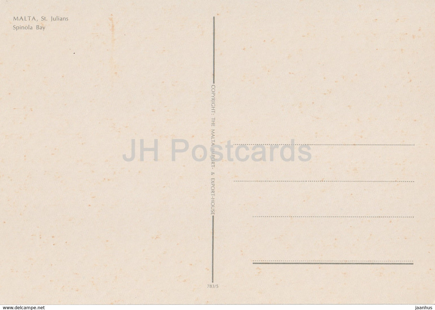 St Julians - Spinola Bay - Malta - unused