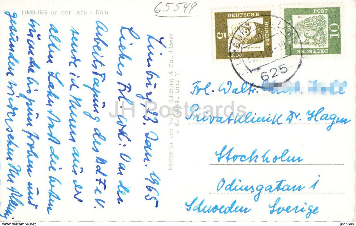 Limburg an der Lahn - Dom - cathédrale - 1965 - Allemagne - utilisé