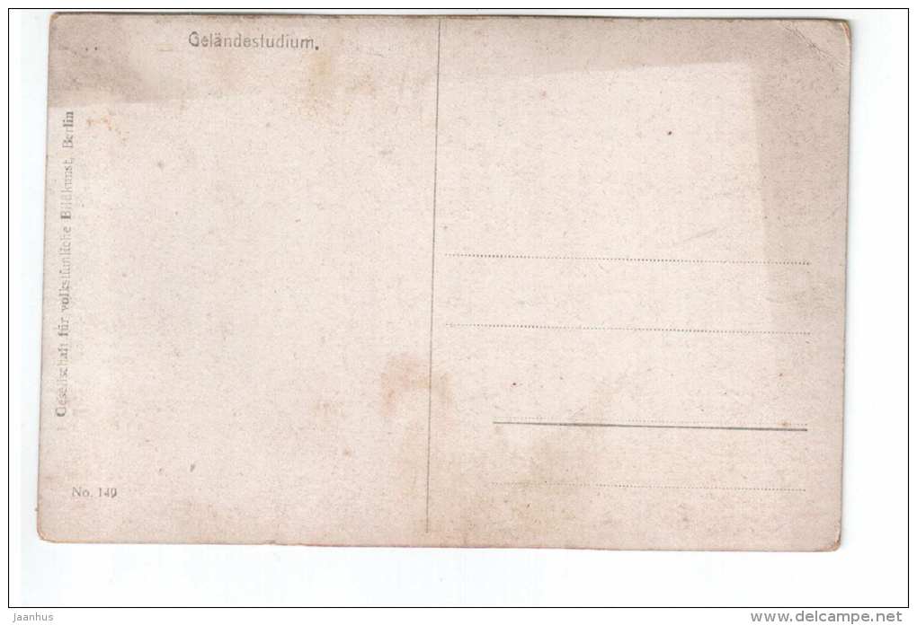 illustration by Koreffski - Geländestudium - site studies - WWI - soldiers - Serie 149 - old postcard - unused - JH Postcards